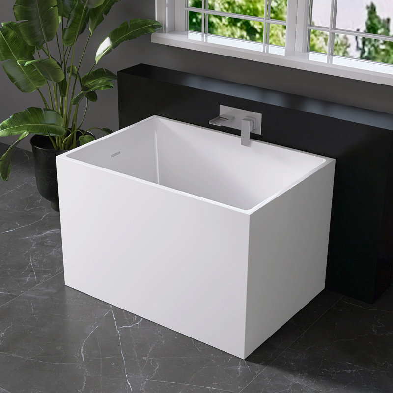 Baignoire de trempage autoportante en acrylique avec siège 39 po x 28 po