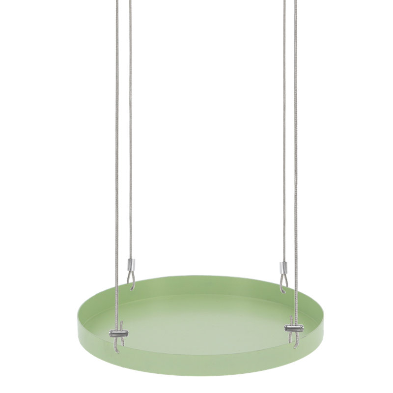 Plant Tray Hanging Round, 2.1 H x 24 L x 24cm D, Green