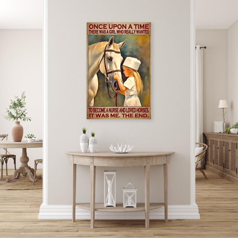 To To A A Nurse And Laimed Horses 1 - 1 pièce, reproduction d'art graphique sur toile tendue, H 36 po x l 24 po x P 1,25 po