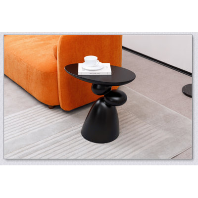 Table de bout Lucky Stone, table d'appoint en fibre de verre, table de coin minimaliste moderne, table basse