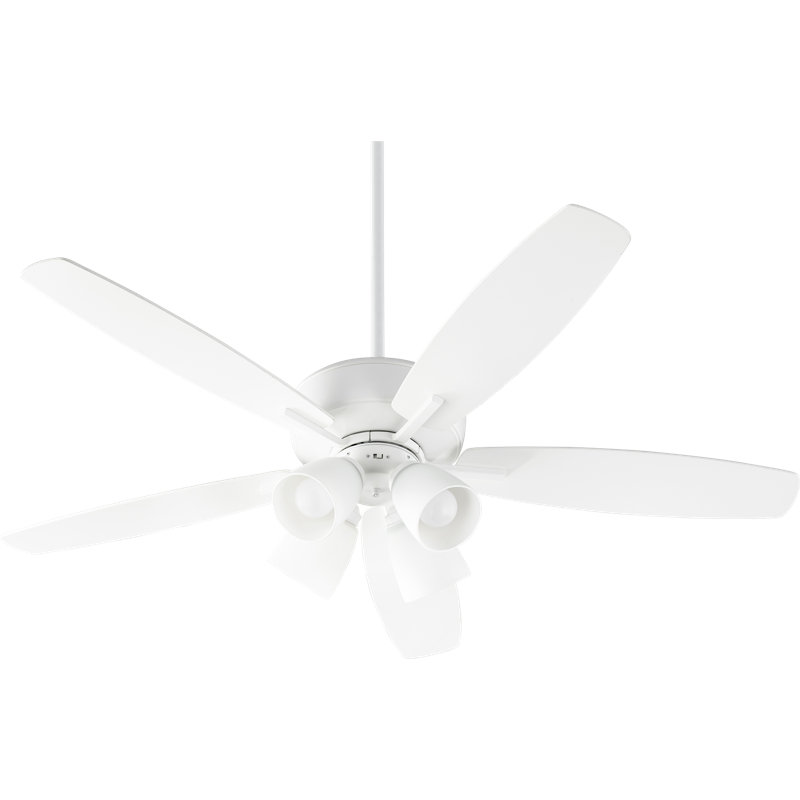 Lancaster 52'' Ceiling Fan with LED Lights, Studio White