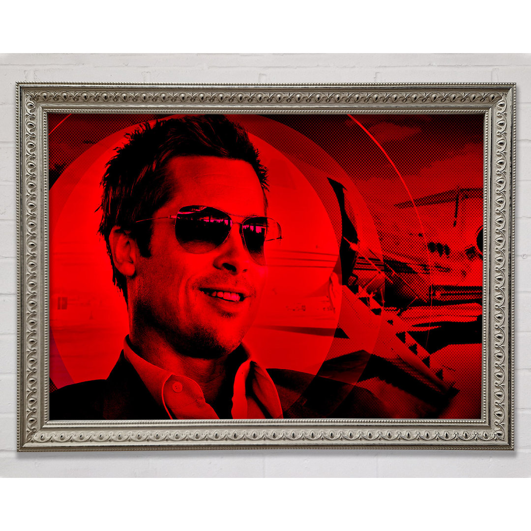 Oceans Eleven Brad Pitt - Einzelne Bilderrahmen Kunstdrucke