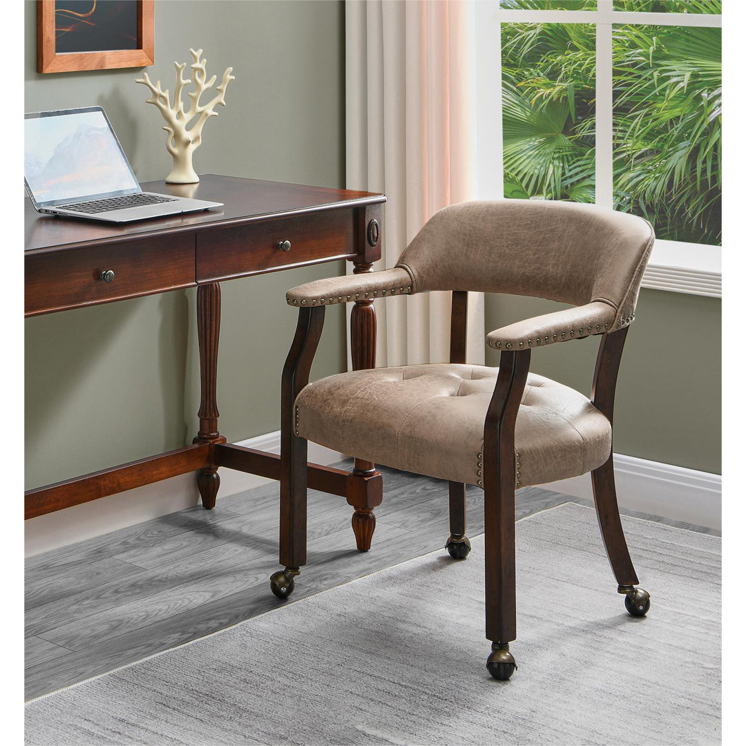 Regni 12.98'' H Faux Leather Upholstered Task Chair Breakwater Bay Upholstery 