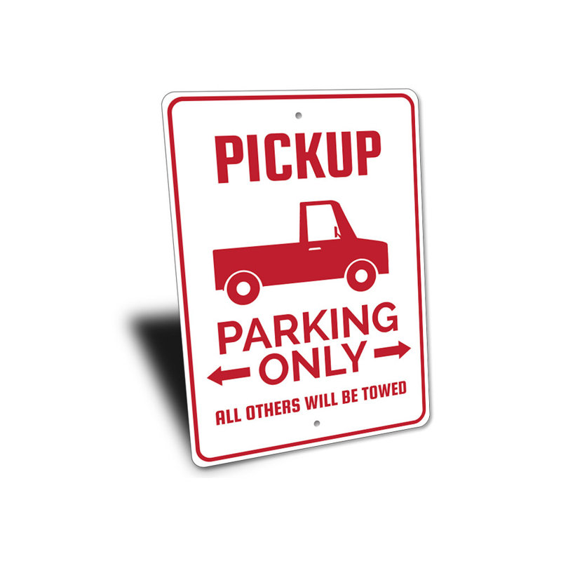 Enseigne en aluminium pour camionnette, H 10 po x l 14 po x P 0,04 po