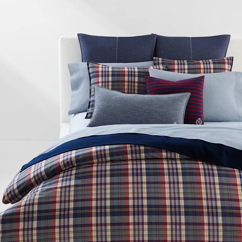 Housse de couette Wilson, Housse de couette pour grand lit et 2 taies décor