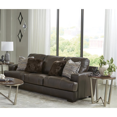 Arieyanna 92"" Italian Leather Match Sofa with 4 Included Accent Pillows -  Wade LoganÂ®, 4AB909C736BF4C5FAFB3FD9782170F6B