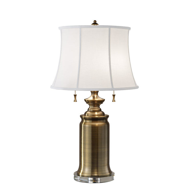 Plattville Metal USB Table Lamp, Bali Brass