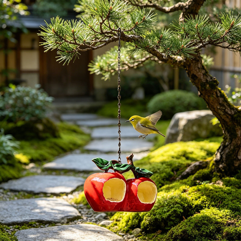 Mangeoire en forme de fruit en résine pour jardin, RDM