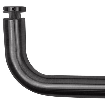 Brixwell TB-24SM-BP 24 Inches Center To Center Standard Tubular Shower Towel Bar Single Mount Without Washers Brushed Pewter