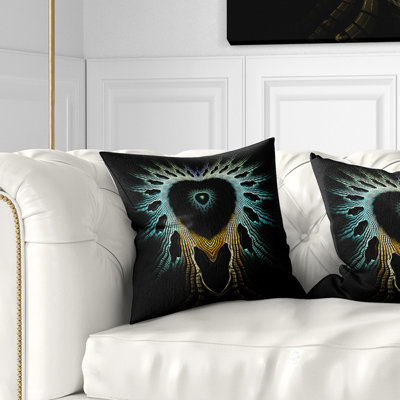 Coussin fleur lumineux Abstract