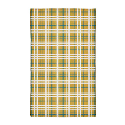 Tapis jaune à carreaux