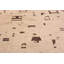 Grand tapis moderne à motif primitif