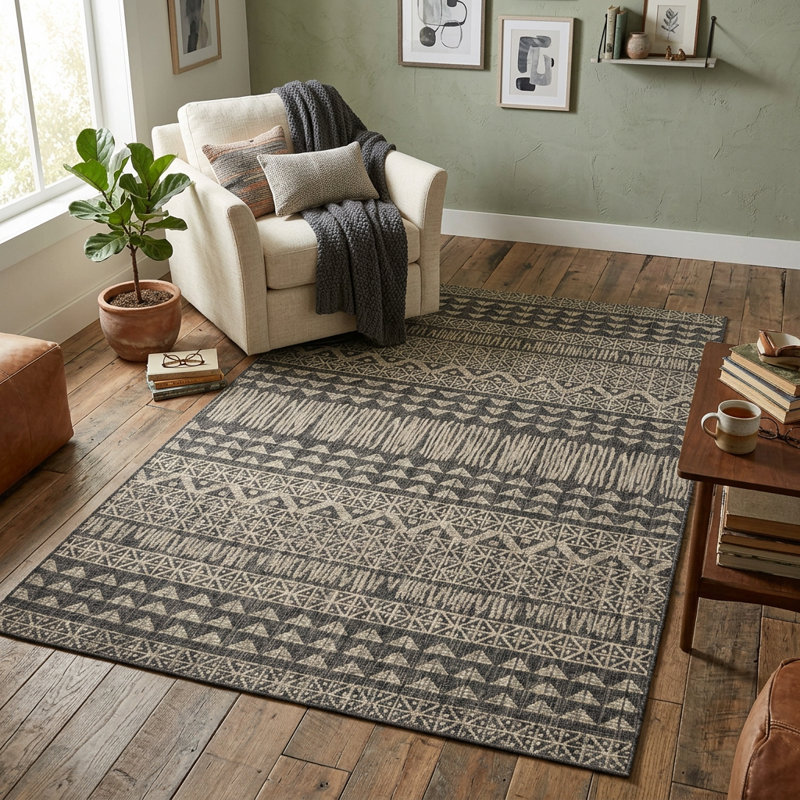 Tapis extérieur charbon 8 pi x 11 pi Sud-Ouest