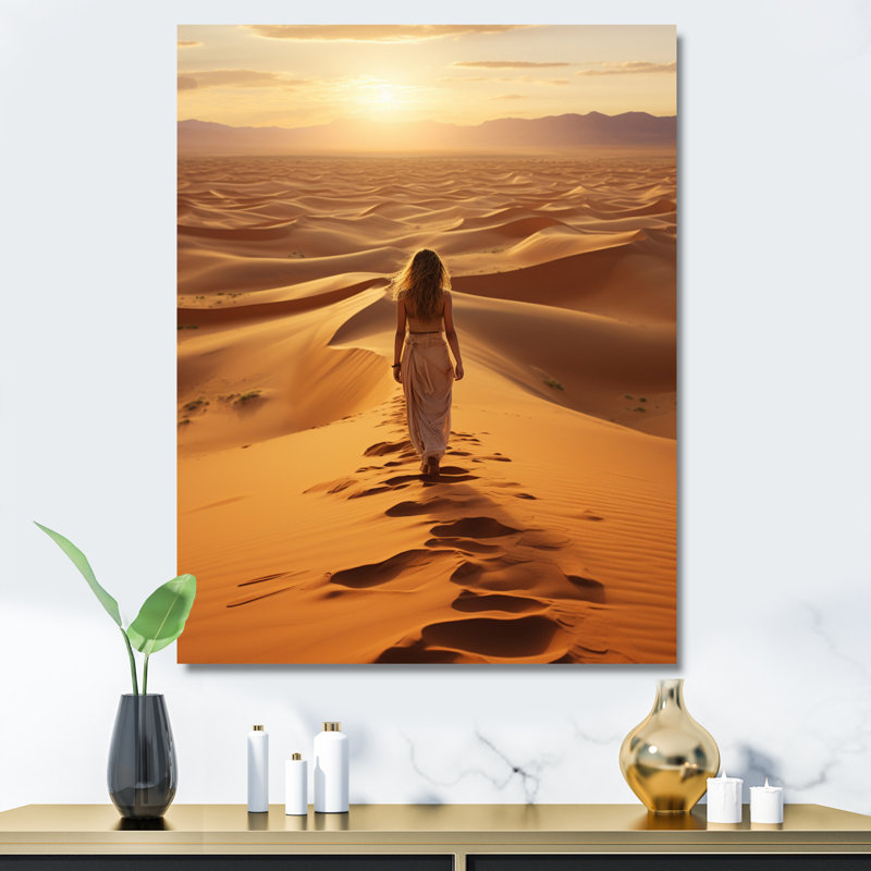Elfers " Desert Walk Dreams III ", 20" H x 12" W x 1" D, Wrapped Canvas