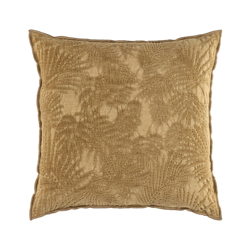 Verone Square Pillow Cover & Insert, Tan