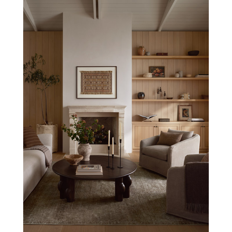 Tapis cendré / écorce Amber Lewis x Loloi Cambria, Carré 1 pi 6 po