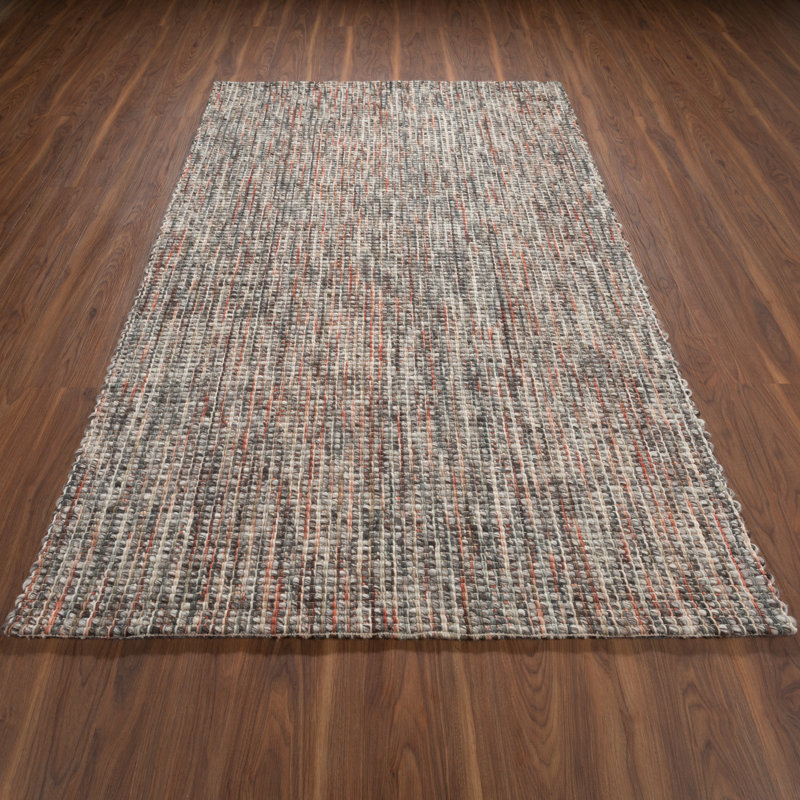 Tapis en laine crocheté à la main Isabell Canyon, Rectangle 8 pi x 10 pi