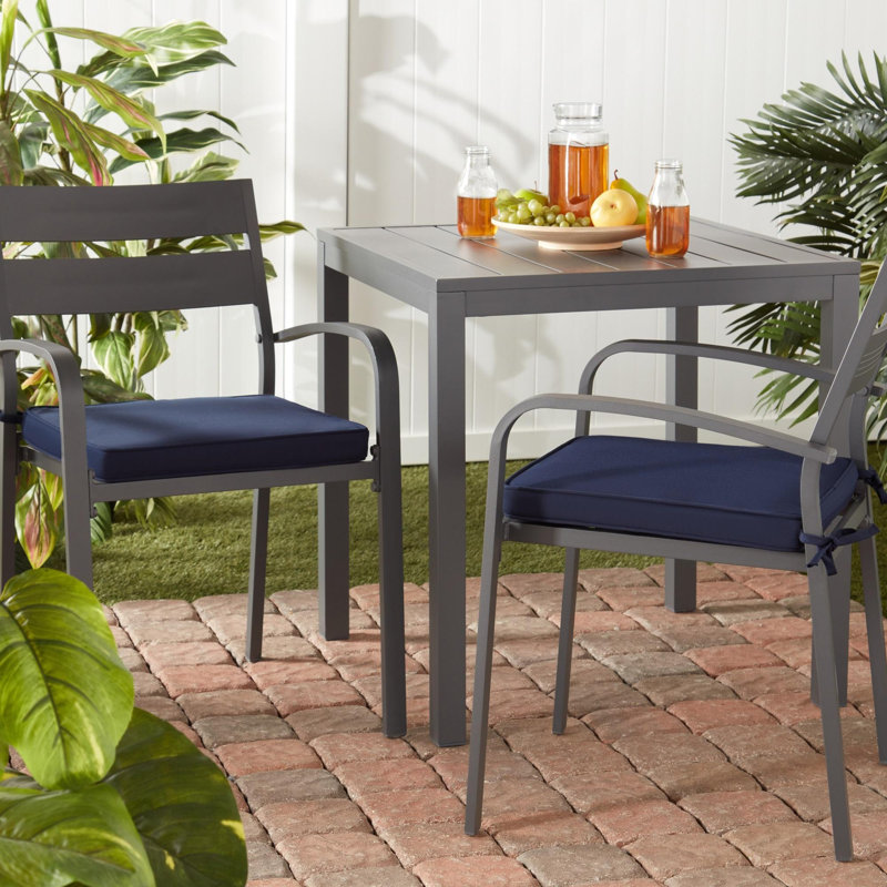 Sunbrella Outdoor Dining Chair Seat Pad, Canvas Navy