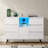 Sideboard Sideboard With High Gloss Design, Led Light, Metal Legs, Six Drawers And A Cabinet