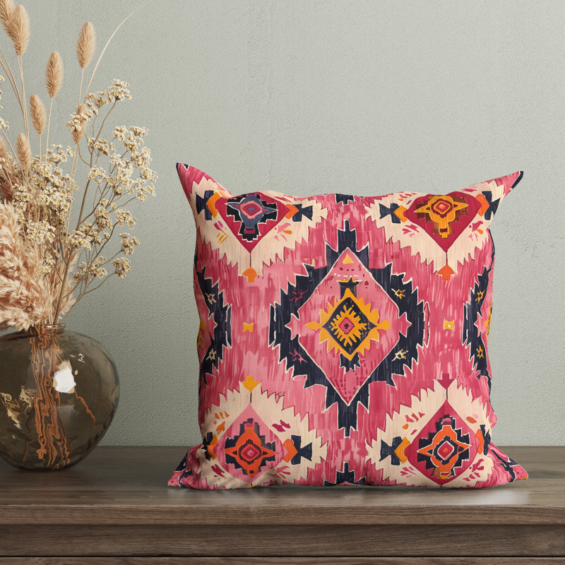 Shadi Eastern Elegance Throw Pillow Cover, 20"H x 20"W
