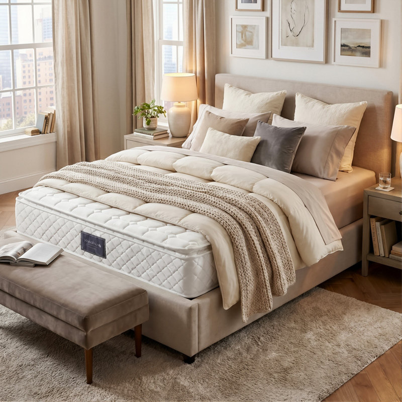 25CM Deep Pocket Sprung Hybrid Mattress, 7-Zone Orthopaedic Support With Breathable Cover (H3 Firmness), 90/140/160 X 200 CM