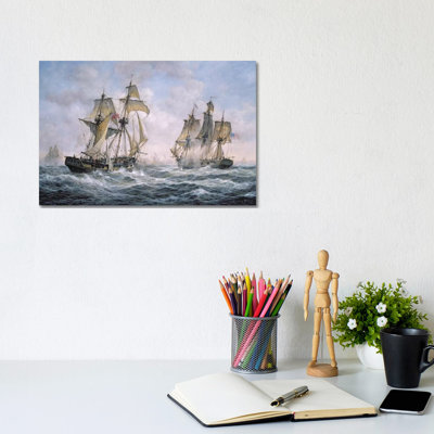 Action Between U.S. Sloop-of-War "Wasp" and H.M. Brig-of-War "Frolic", 1812- Gallery-Wrapped Canvas Giclée