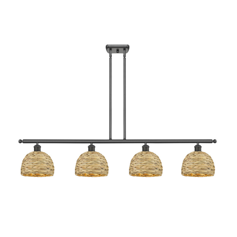 Baudilia 4 - Light Dome Pendant, 11" H x 48" W x 8" D, Oil Rubbed Bronze