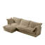 Versatile Slipcovered Sectional Sofa with Plush Pillows, Perfect for Relaxing in Living and Office Spaces