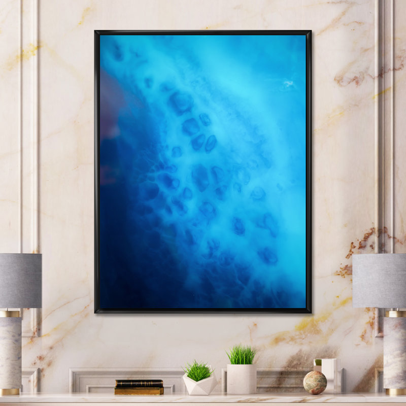 Marbre luxueux, art sur toile fluide, H 8 po x l 12 po x P 1 po, Toile avec cadre flottant noir