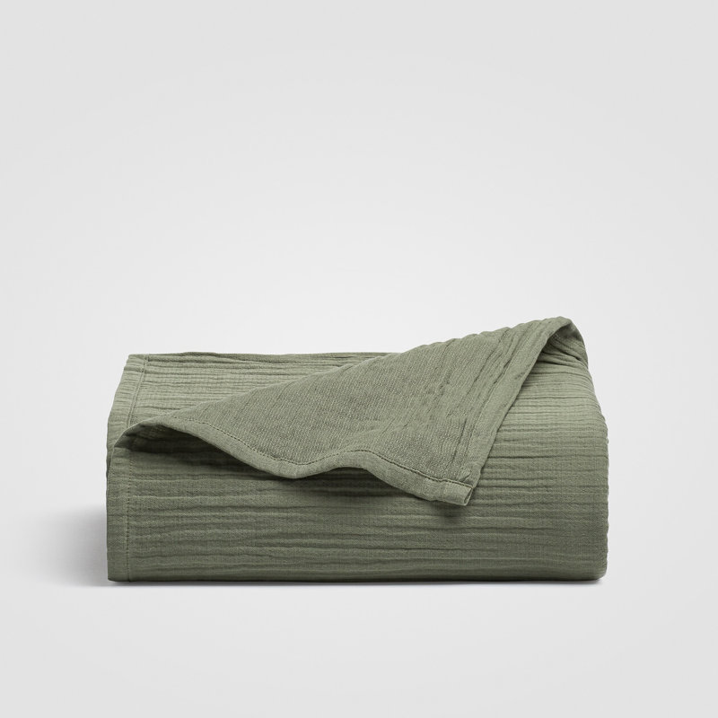 Zen Crinkled Comfort Flat Sheet (Matcha), Full/Double Flat Sheet