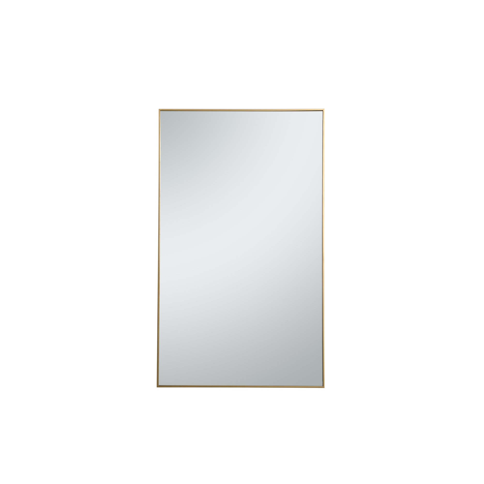 Sabine Metal Rectangle Wall Mirror, Brass, 60" x 36"