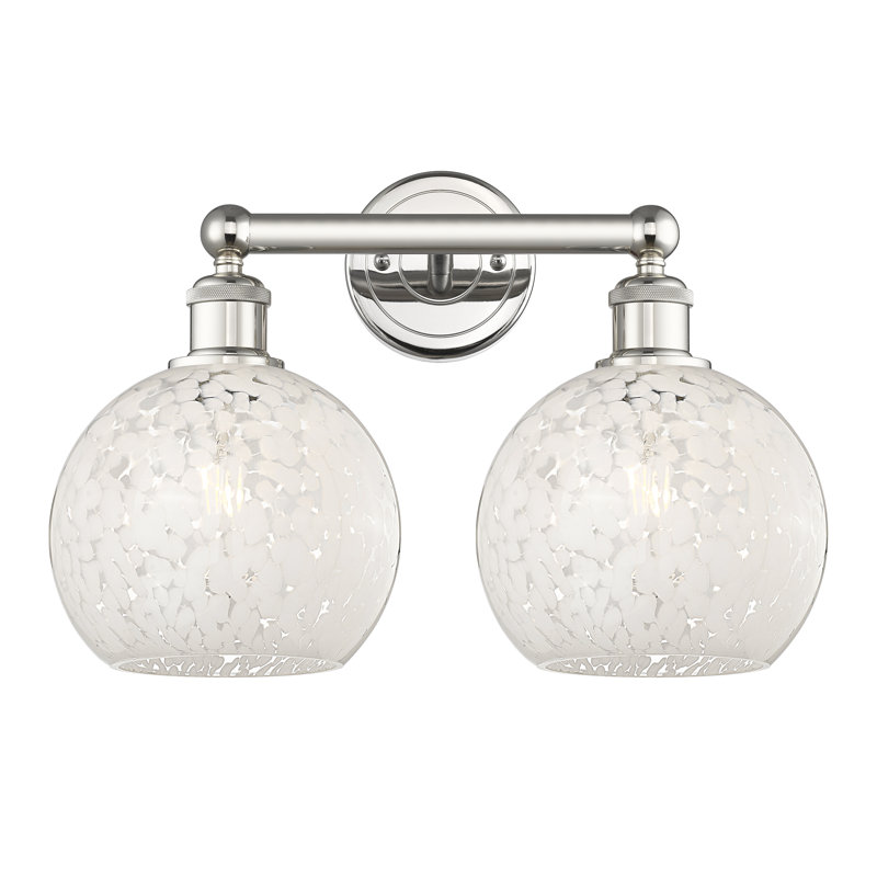 Éclairage pour meuble-lavabo à intensité variable 2 lumières Aakif, Nickel poli
