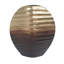 10X5x12" Round Aluminum Vase With Gold To Bronze Ombre Finish-24081355
