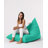 Premium Garden Bean Bag Chair, Turquoise, 57.1 x 13.8 x 35.4 inches | 100% Waterproof Polyester, 100% Original Bead Styrofoam Filling | Maximum Weight Capacity 440 lbs, Hidden Double Zipper Design | Perfect for Modern Outdoor Entertainment-421600999