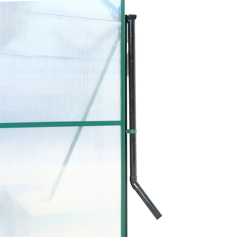 6.3'*6.2'*7' Polycarbonate Greenhouse, Green, 8' H x 6.3' W x 6.2' D