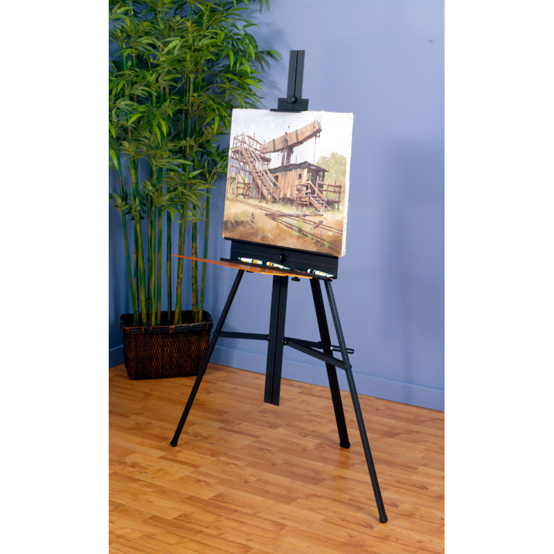 Black Adjustable Aluminum Studio Easel