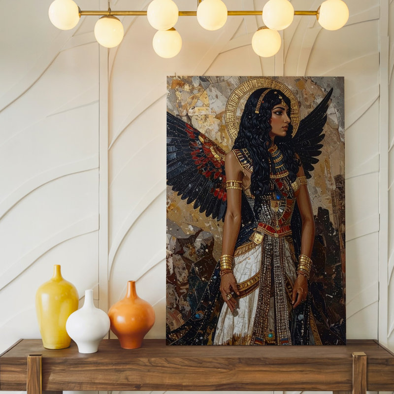 Art mural sur toile, "Winged Priestess", H 20 po x l 30 po