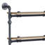 Support mural Brantley & Sandy avec 4 tablettes, structure en métal industriel et conception de tuyau d'eau pour des solutions de rangement modernes