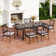 Argyri Rectangle 6 - Person Dining Set with Cushions