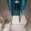 Ajustement de 3/8 po, porte de douche universelle, ouverte à l'extérieur, avec verre trempé de 1/4 po 32 * 72-123404387
