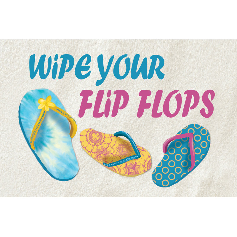 Wipe Your Flipflops - Wrapped Canvas Print, 30cm H x 46cm W x 3.8cm D