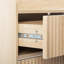 Armoire de rangement pour chaussures avec 2 tiroirs rabattables et armoire latérale, miroir intégré, range-chaussures modulaire 3-en-1 pour vestibule (naturel)