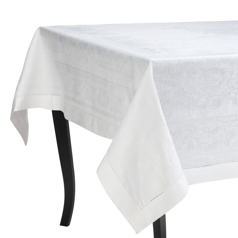 Nappe French Home Linen Arboretum, L 71 po x l 71 po, Blanc