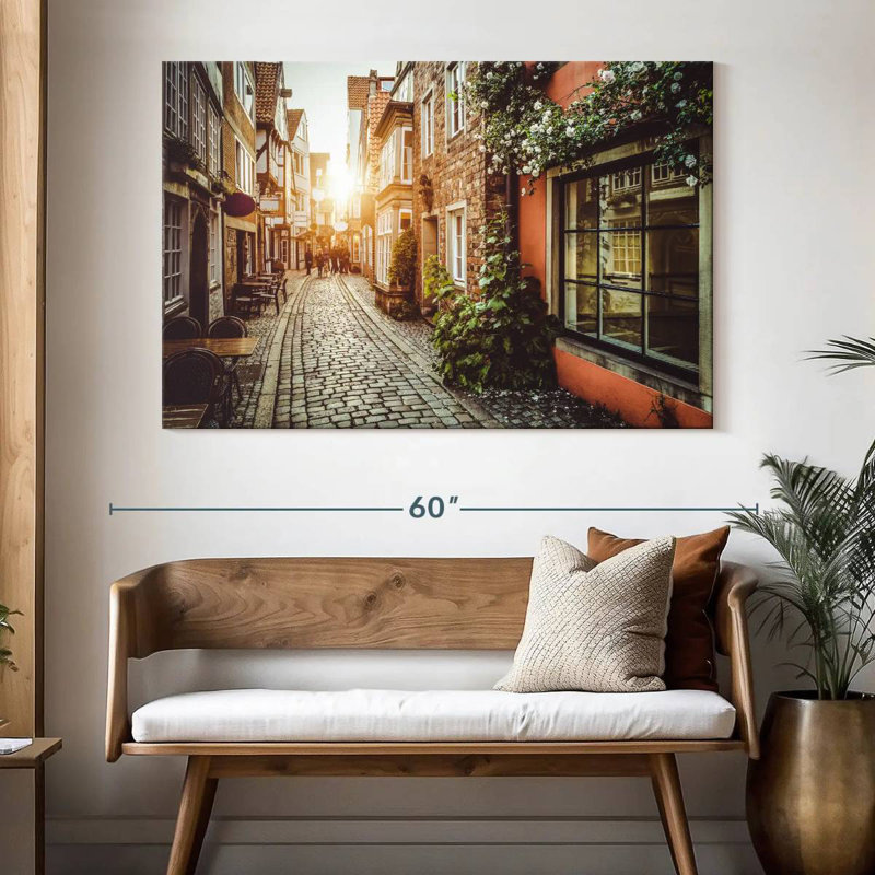 Sirci, vieille rue européenne, H 34 po x l 51 po