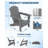 Folding Adirondack Chair Set of 2 with Side Table, HDPE Outdoor Patio Chairs with Cup Holder-704086133