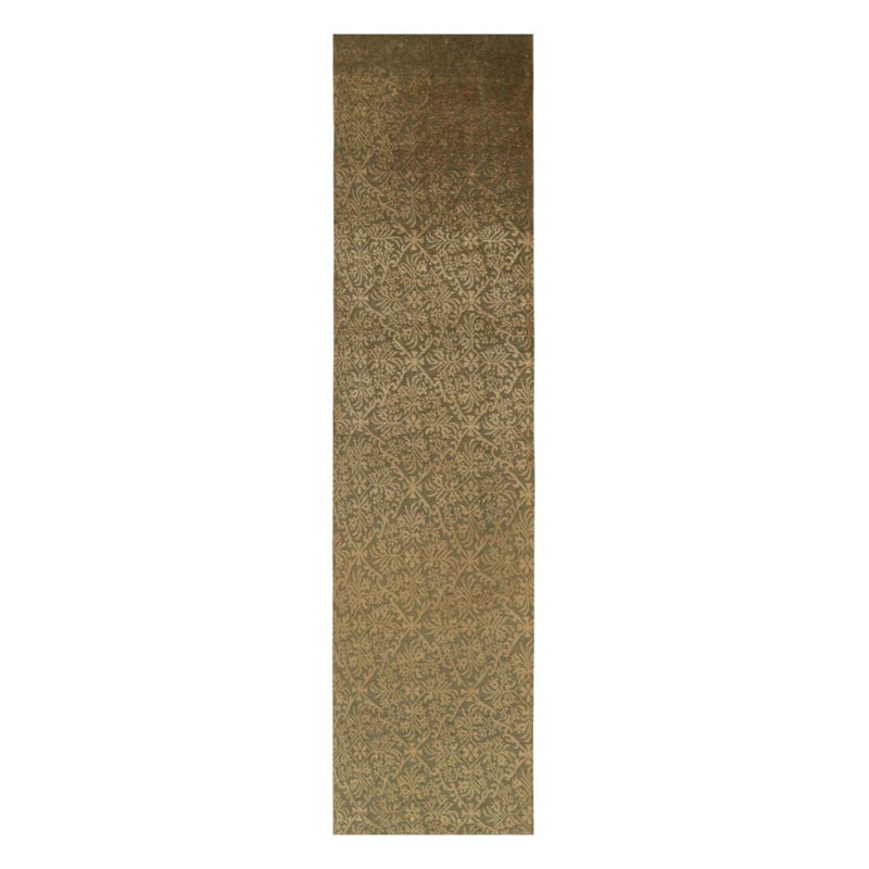 Hand Knotted Wool Floral Area Rug in Brown/Beige