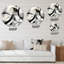 Horloge murale abstraite neutre en métal XV-93380422