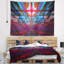 Tapisserie steampunk abstract blue cosmique horizons-28495604