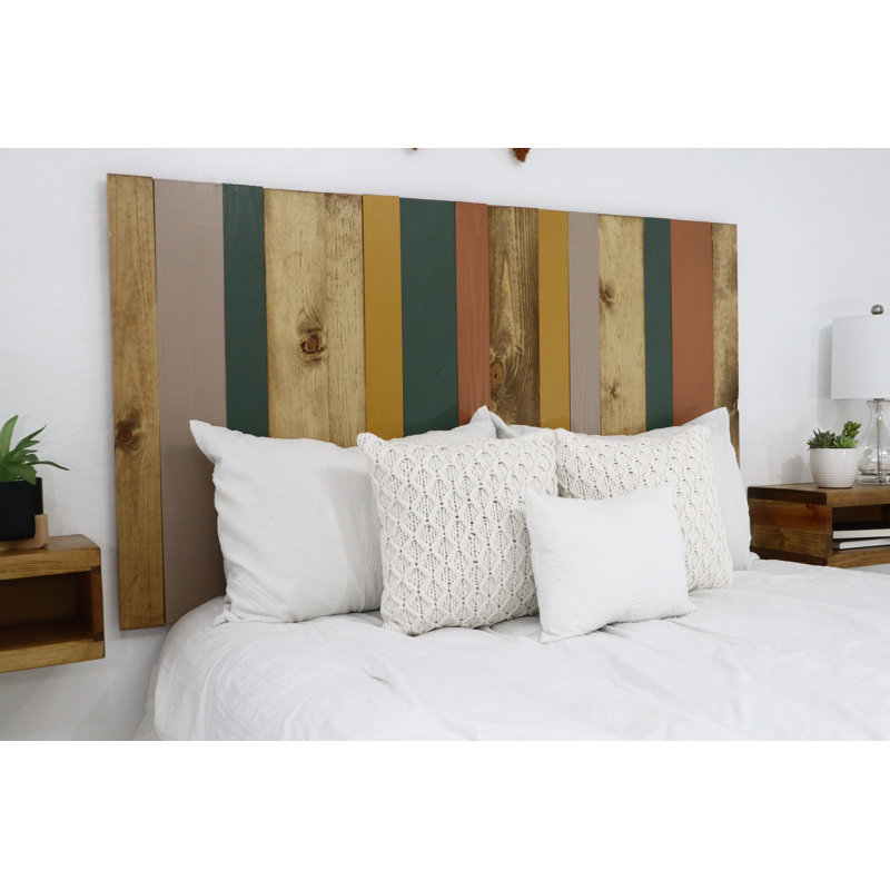 Davel Solid Wood Headboard, Queen, Earth Tone Mix