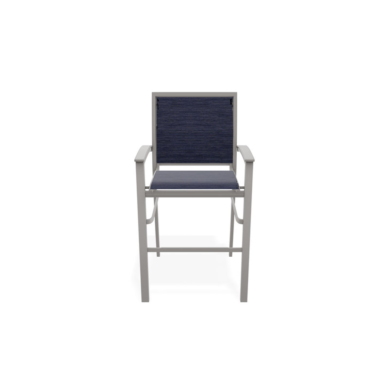 Chaise de café empilable en aluminium Bazza, Gris chaleureux, Indigo Collect